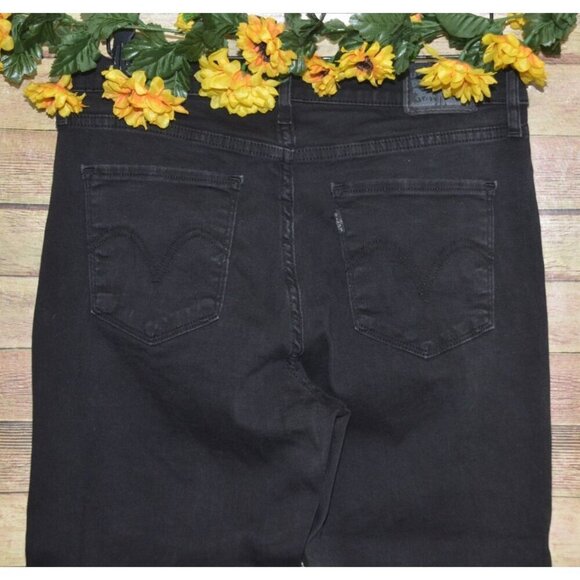 Levi's Ladies Black Classic Bootcut Jeans Size 8 Stretch Casual Western - Picture 4 of 10